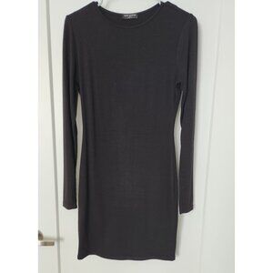 Black Long Sleeve Naked Wardrobe Dress